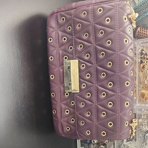 Michael Kors Purple Studded Clutch